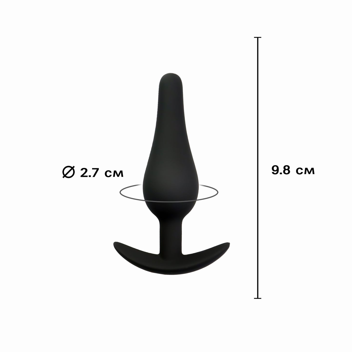 Dama Silicone Anal Plug, Size S, Black