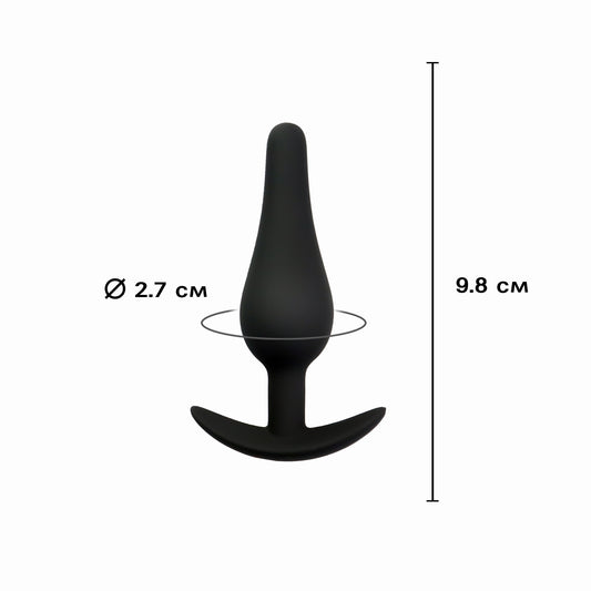 Dama Silicone Anal Plug, Size S, Black