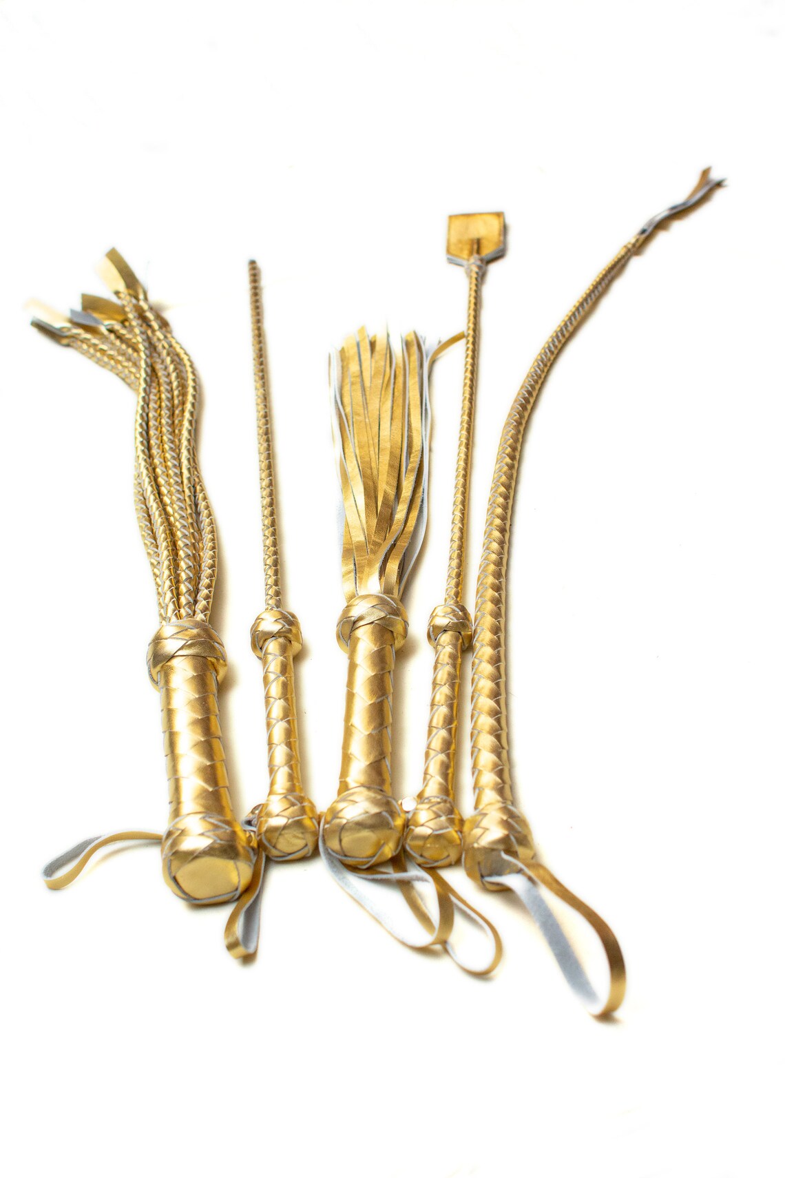 bdsm floggers set gold