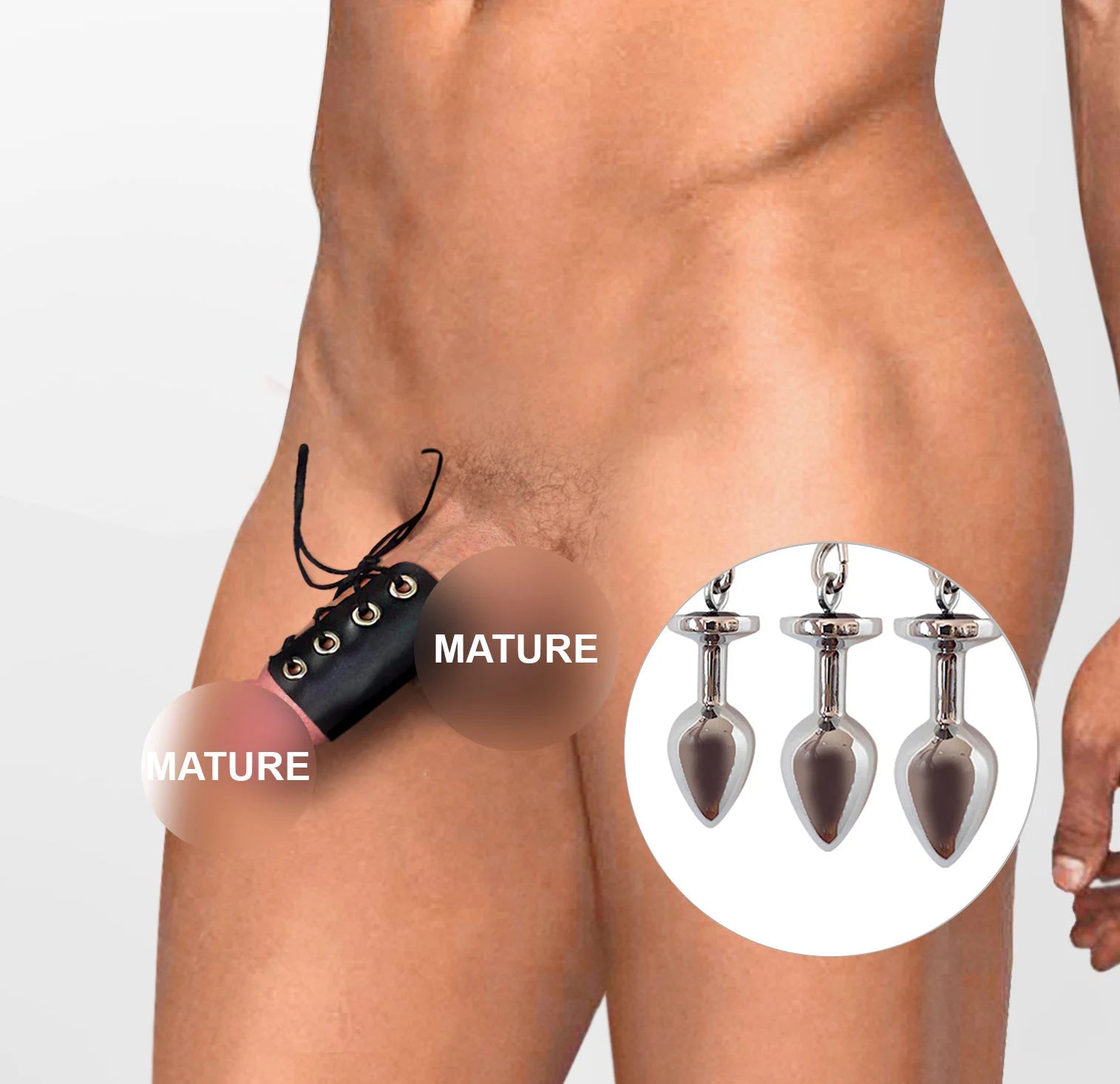 Men's butt anal plug harness