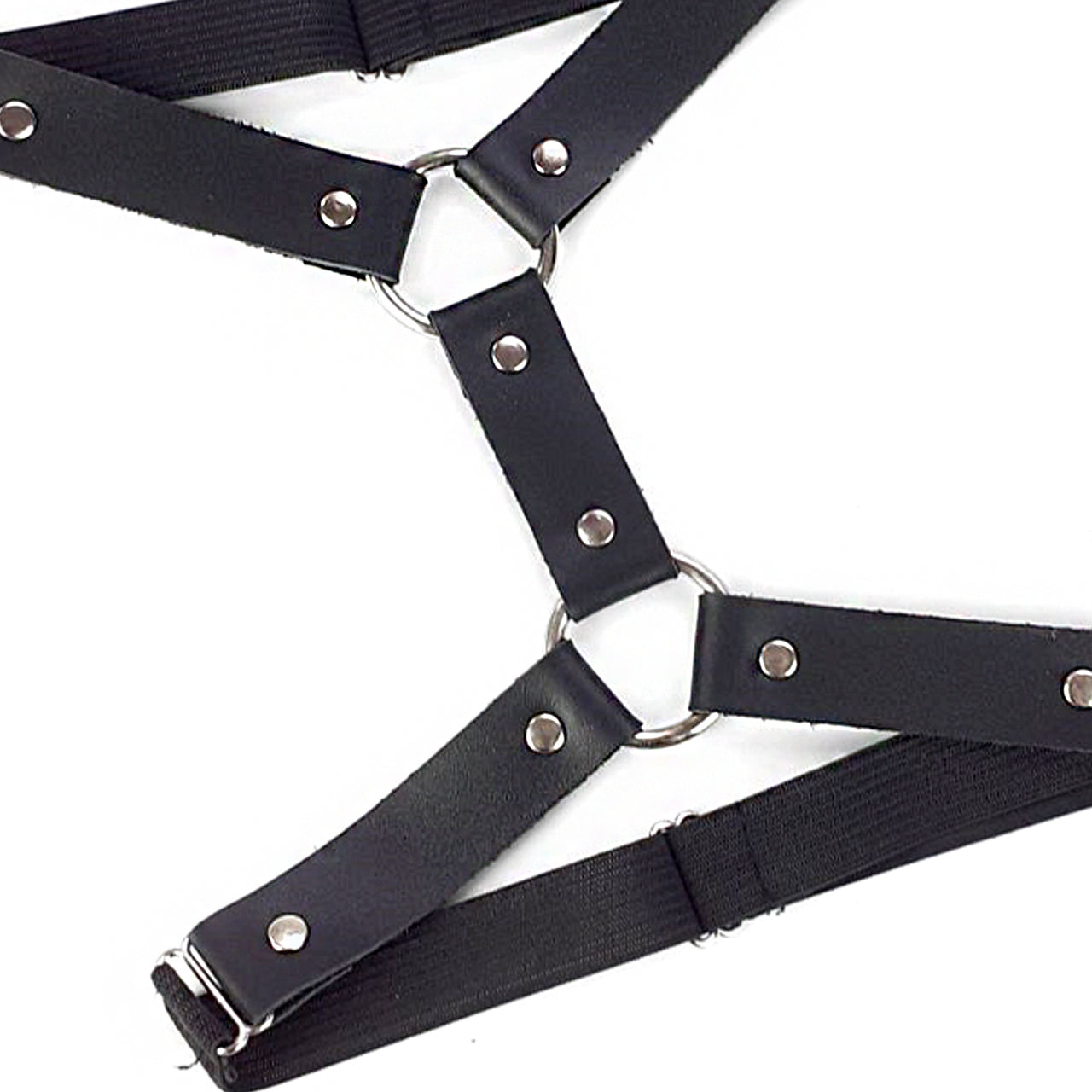 Leg BDSM leather harness 2pcs, Black