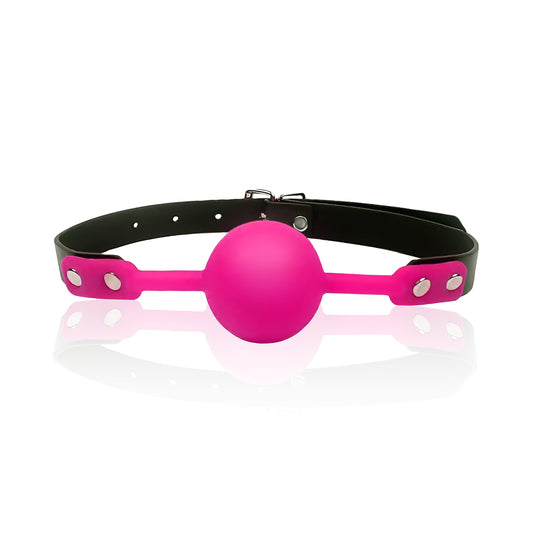 Silicone ball gag, Dark pink