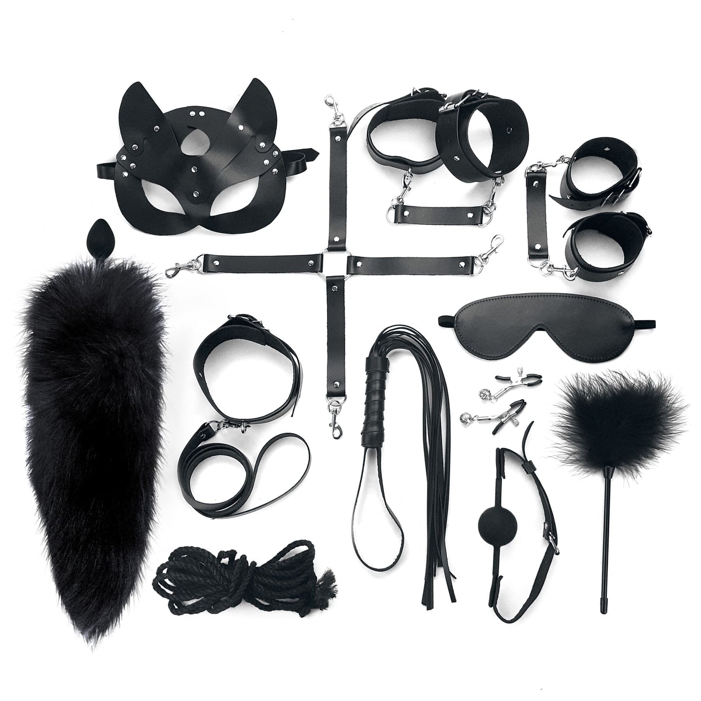 bdsm leather kit set